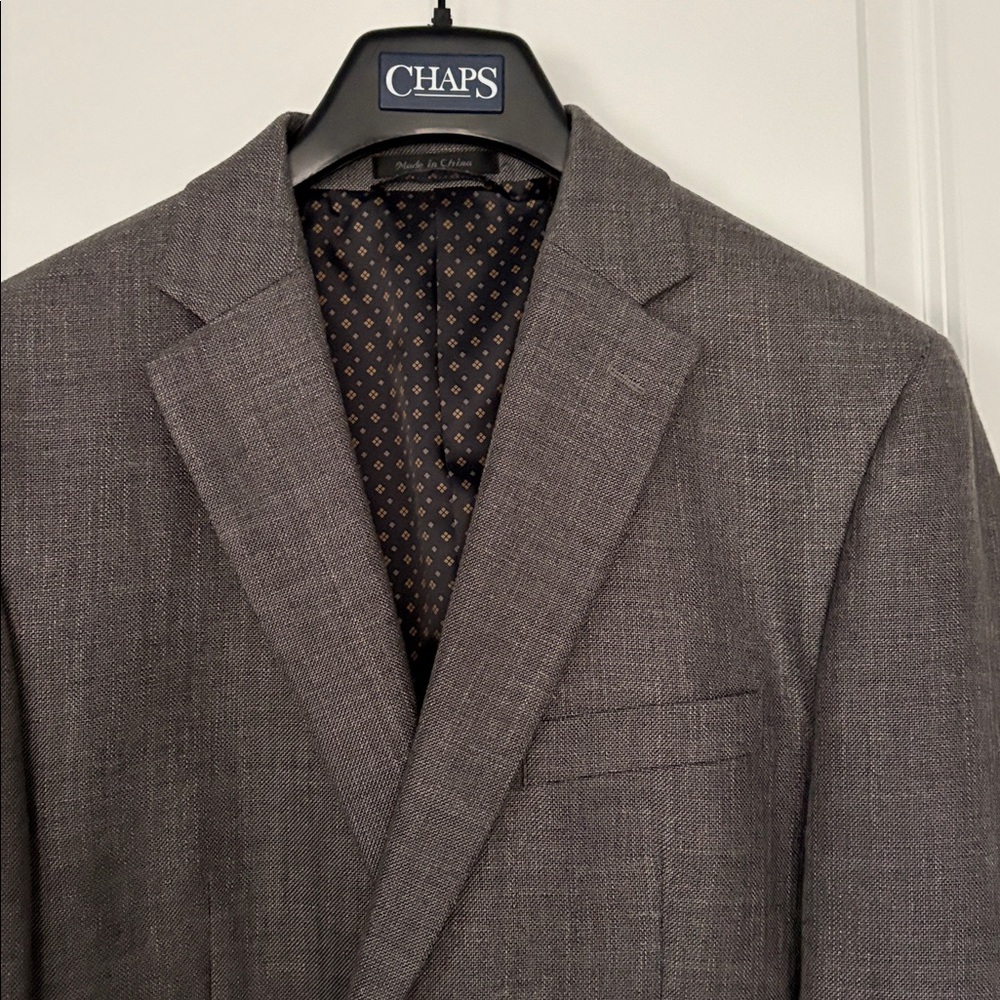 Chaps Men's Blazer Trio - Beige, Charcoal, and Black - Picture 3 of 4